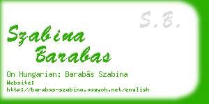 szabina barabas business card